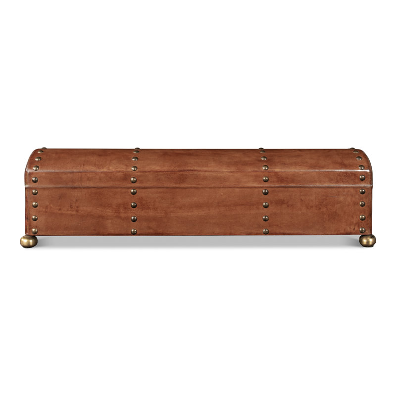Sarreid Ltd Telescope Leather Box with Tacks & Reviews | Wayfair